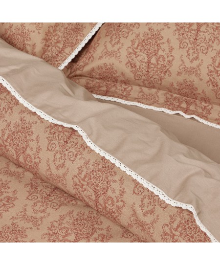 DAS HOME ΠΑΠΛΩΜΑΤΟΘΗΚΗ ΣΕΤ ΥΠΕΡΔΙΠΛΗ PRESTIGE 1731 TERACOTTA 220Χ240