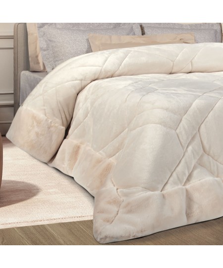 GREENWICH POLO CLUB ΚΟΥΒΕΡΤΟΠΑΠΛΩΜΑ RABBIT FAUX FUR PREMIUM 4461 IVORY 240Χ250