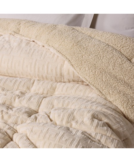DAS HOME ΚΟΥΒΕΡΤΟΠΑΠΛΩΜΑ SHERPA ΜΟΝΟ 1394 BEIGE 160Χ220