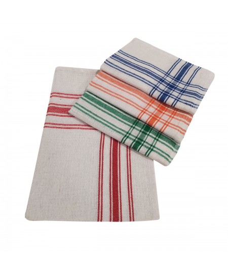 Σετ Ποτηρόπανα 4τεμ.ΚΟΜΒΟΣ Πικέ 100% Cotton 45x65 Lines  Διάφορα Χρώματα
