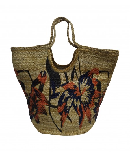 Τσάντα Θαλάσσης ΚΟΜΒΟΣ 100% Γιούτα Multicolor 40x50 - Design 9