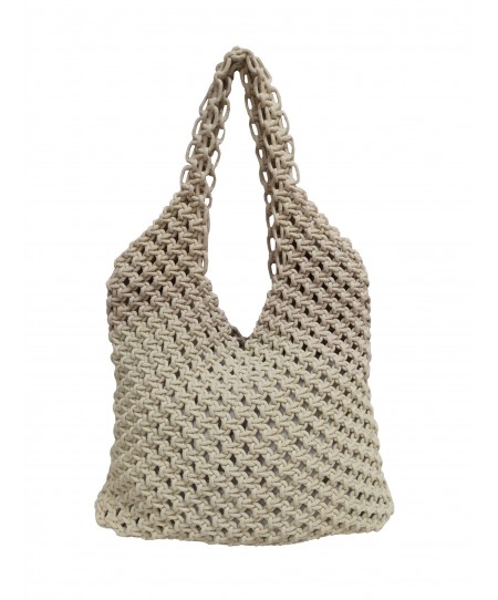 Τσάντα Macrame ΚΟΜΒΟΣ 100% Βαμβάκι Natural Plain 40x35
