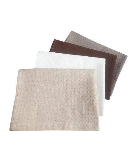 Σετ Ποτηρόπανα 4τεμ.ΚΟΜΒΟΣ Πικέ PLAIN 100% Cotton 40x60 Natural MIX