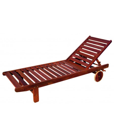 Ξύλινη Ανακλινόμενη Ξαπλώστρα 198 x 60 x 30(h) cm ,Red Shorea