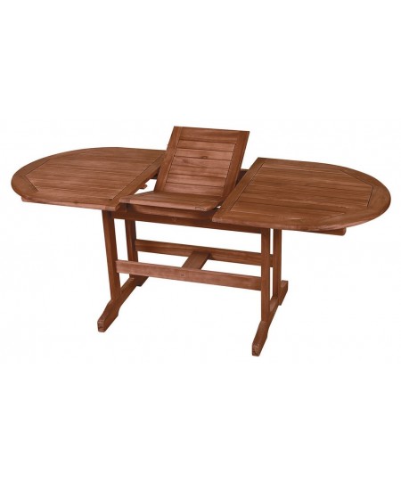 Οβάλ Επεκτεινόμενο τραπέζι Red Acacia ,150 + 50 = 200 x 90x 72(H)cm
