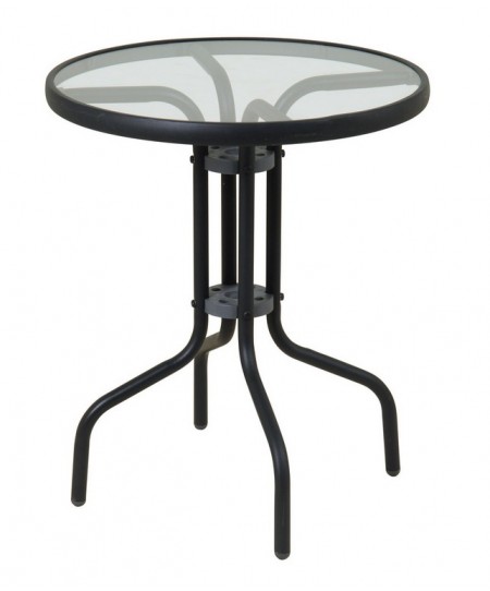 Στρογγυλό Μεταλλικό Τραπέζι Με Πλαίσιο Αλουμινίου  70 x 75(h)cm