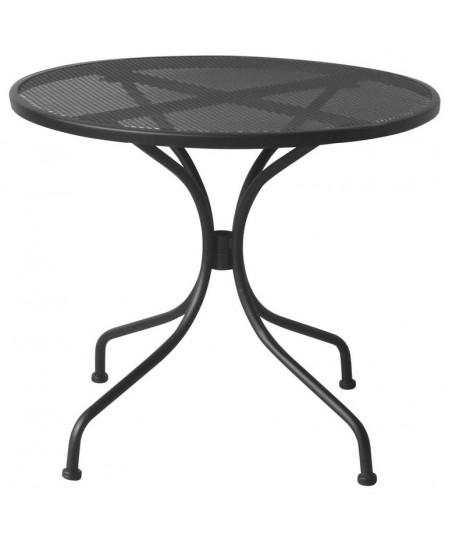 Γκρί Στρογγυλό Μεταλλικό Τραπέζι 90 x 71(h)cm