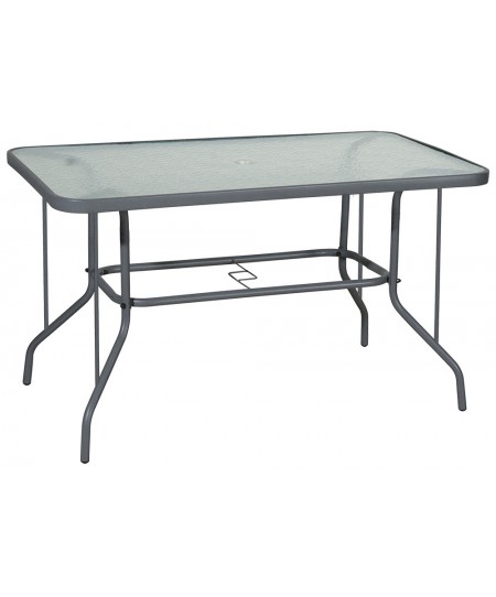 Μεταλλικό Παραλ/μο Τραπέζι Με Τζάμι 140 x 80 x 70(h)cm