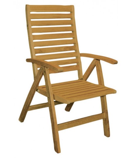 Ξύλινη Ψηλόπλατη Πτυσσόμενη Πολυθρόνα 5 Θέσεων ,Acacia Wood 52X59X108cm