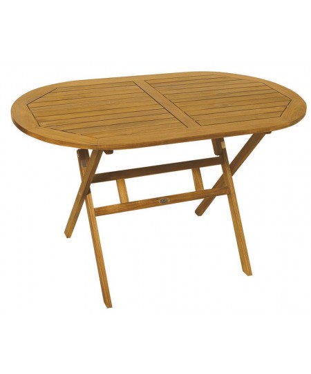 Ξύλινο ,Οβάλ Πτυσσόμενο Τραπέζι Acacia 120 x 70 x 72(h)cm