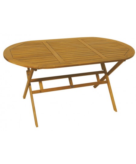 Ξύλινο ,Οβάλ Πτυσσόμενο Τραπέζι Acacia 150 x 85 x 72(h)cm