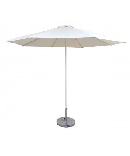 Στρογγυλή Ομπρέλα 300cm , Με Αλουμίνιο Σκελετό Και Εκρού Ύφασμα