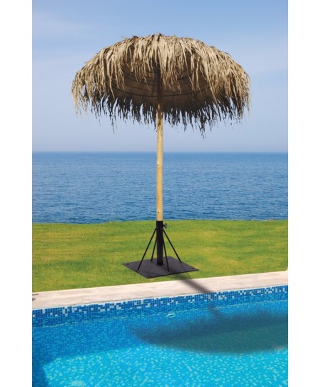 Στρογγυλή Ψάθινη Ομπρέλα Με Ξύλινο Κορμό Φ200 x 300(h)cm