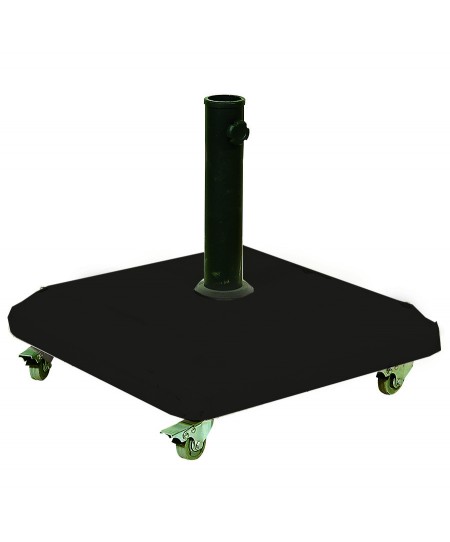 Μάυρη Τσιμεντένια Βάση Ομπρέλας 37Kgr , Με Ρόδες