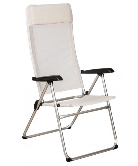 Λευκό Πτυσσόμενο Καρεκλάκι Παραλίας Με Αλουμίνιο Σκελετό Και Διάτρητο Ύφασμα 1 x 1 , 65 x 58 x 114(h)cm