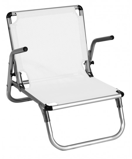 Λευκή Πτυσσόμενη Καρέκλα Με Αλουμίνιο Σκελετό , 62(W) X 51(D) X 50(H)cm