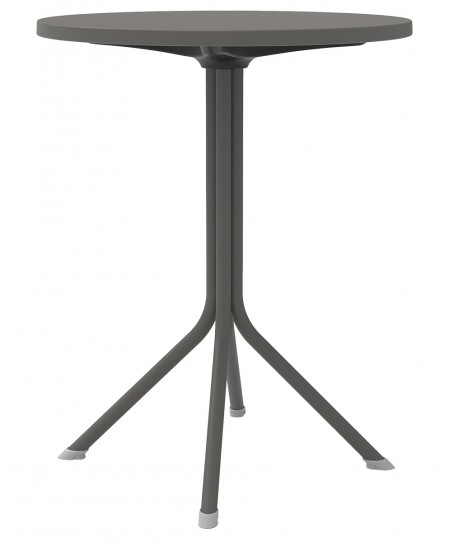 Dark Grey Τραπέζι Πολυπροπυλένιου Με UV Προστασία Φ60cm