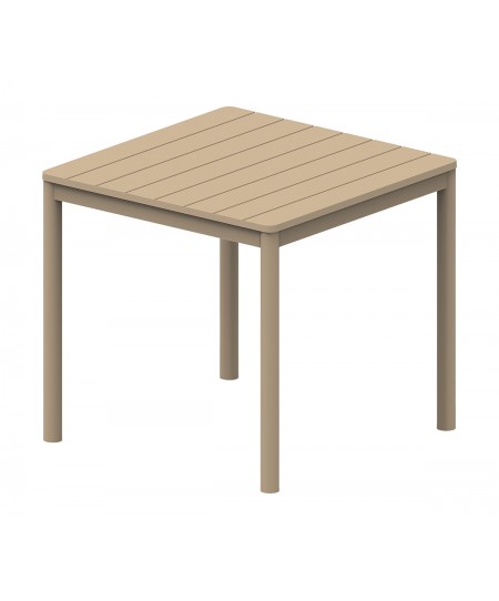 Taupe Τραπέζι Πολυπροπυλένιου Με UV Προστασία 80 x 80cm