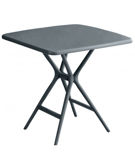 Dark Grey Τραπέζι Πολυπροπυλένιου Με UV Προστασία 72 x 72cm