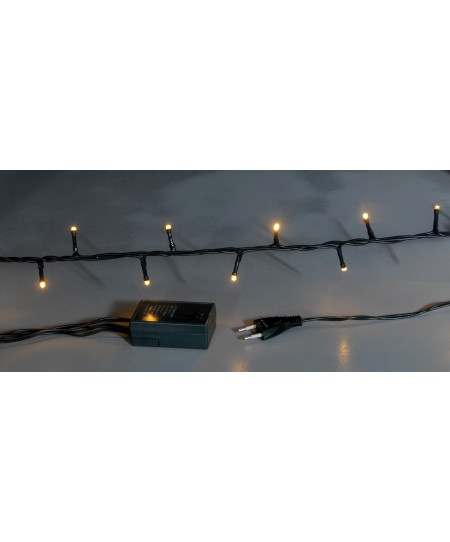 100Led Λαμπάκια Με Πρόγραμμα ,Πράσινο Καλώδιο/Θερμό (Warm) Λαμπάκι ,6,5 Μέτρα