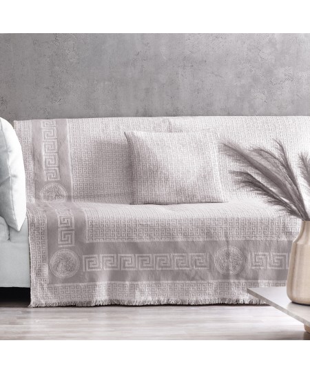 MEANDROS SILVER  ΜΟΝΟΘΕΣΙΟ ΡΙΧ 180Χ180 100% COTTON  ΚΑΛΟΚΑΙΡΙΝΟ