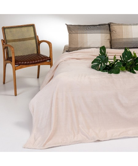 ΚΟΥΒΕΡΤΑ FLANNEL ΥΠΕΡΔΙΠΛΗ TOKYO ECRU (220Χ240)