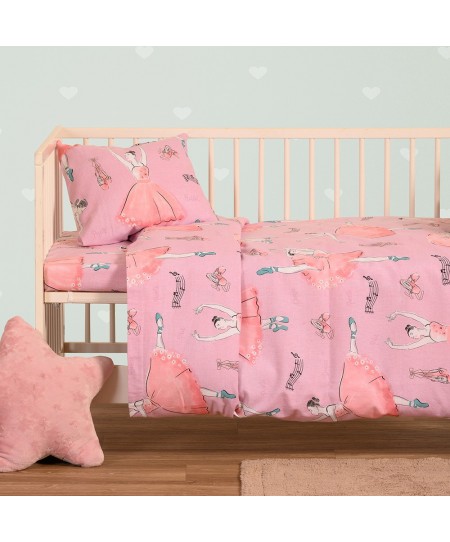 ΣΕΤ ΣΕΝΤΟΝΙΑ ΦΑΝΕΛΕΝΙΑ ΚΟΥΝΙΑΣ BALLET PINK (120X170) WINTER LINE ΒΑΒΥ