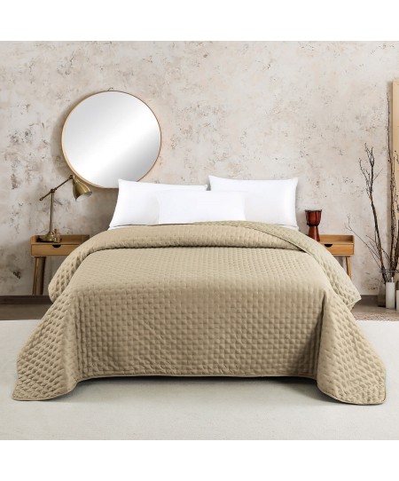 ΚΟΥΒΕΡΛΙ ΥΠΕΡΔΙΠΛΟ RENZO BEIGE/ECRU (220Χ240)