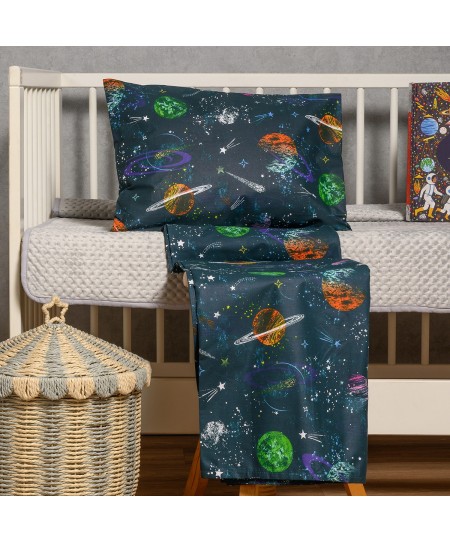 ΣΕΤ ΣΕΝΤΟΝΙΑ ΚΟΥΝΙΑΣ (Λ) INTERSTELLAR BLUE BABY LINE (70Χ140+17)