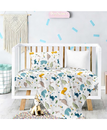 ΣΕΤ ΣΕΝΤΟΝΙΑ ΚΟΥΝΙΑΣ (Λ) DINO PRIME LINE BABY (70Χ140+17)