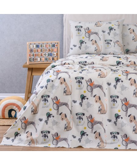 ΣΕΤ ΠΑΠΛΩΜΑΤΟΘΗΚΗ (2 ΤΕΜ.) ΜΟΝΗ DOGGY KIDS LINE (165X245)