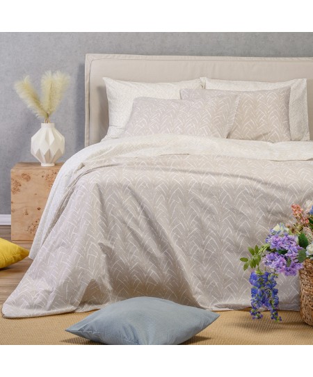 ΣΕΤ ΣΕΝΤΟΝΙΑ ΥΠΕΡΔΙΠΛΑ (Λ) CORAL LIGHT GREY ULTRA LINE (160Χ200+32)