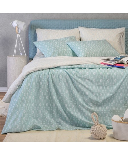 ΣΕΤ ΣΕΝΤΟΝΙΑ ΔΙΠΛΑ RIVER AQUA CASUAL LINE (205X270)