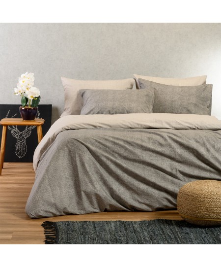 ΣΕΤ ΣΕΝΤΟΝΙΑ ΥΠΕΡΔΙΠΛΑ LUCA GREY ULTRA LINE (235X270)