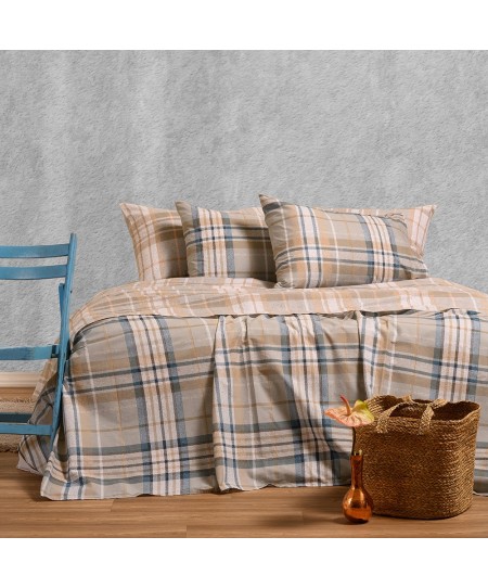 ΣΕΤ ΣΕΝΤΟΝΙΑ KING SIZE (Λ) 180X200+32 JONAS STONE BLUE ULTRA LINE