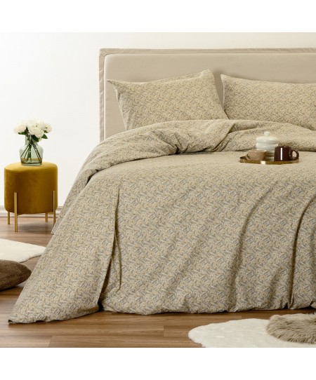 ΣΕΤ ΣΕΝΤΟΝΙΑ ΦΑΝΕΛΕΝΙΑ ΔΙΠΛΑ ELSA BEIGE (205X270)