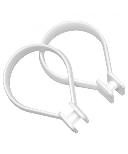 Beauty 12 pcs white κρίκοι κουρτίνας μπάνιου Sealskin