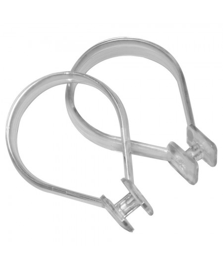 Beauty 12 pcs transparent κρίκοι κουρτίνας μπάνιου Sealskin