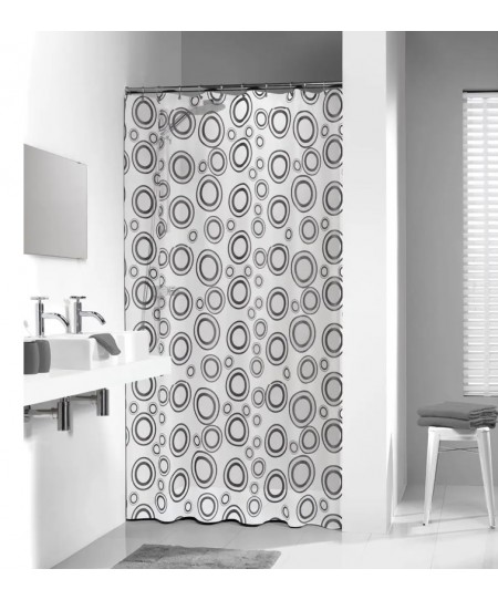 Circolo 180x200 grey Πλαστική κουρτίνα μπάνιου Sealskin