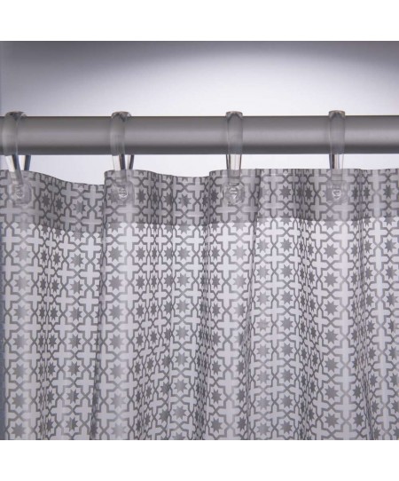 Hammam 180Πx200Υ silver κουρτίνα μπάνιου πλαστική Sealskin