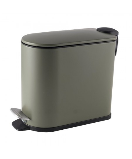 Σετ Κάδος Απορριμμάτων Οβάλ 5L Soft Close Μεταλλικός Λαδί και Πιγκάλ MRShome