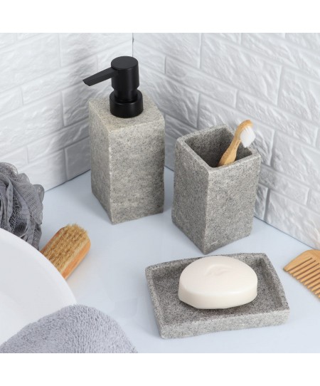 Ποτήρι Οδοντόβουρτσας Polyresin Γκρί MRShome