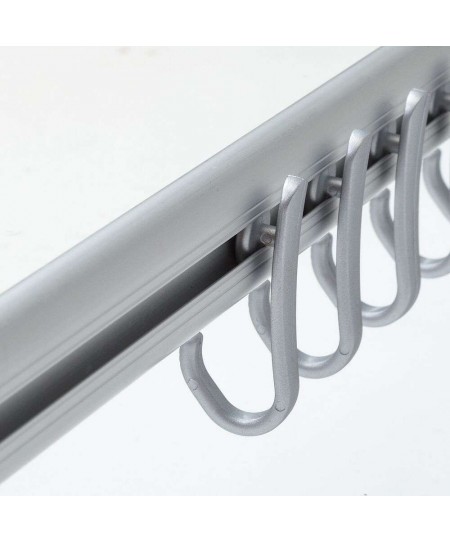 Easy roll hooks 12 pcs grey κρίκοι κουρτίνας μπάνιου Sealskin