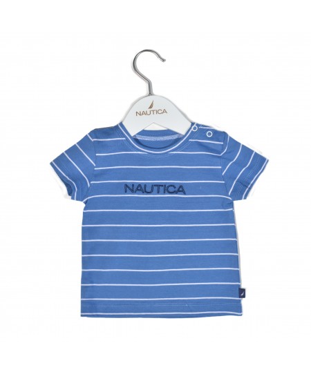 T-Shirt Jersey Organic Design 11  Μπλε Ριγέ 92cm - 2 ετών