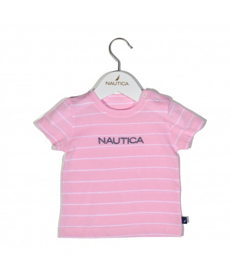 T-Shirt Jersey Organic Design 12  Ροζ Ριγέ 92cm 2 ετών