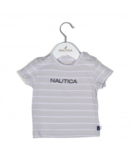 T-Shirt Jersey Organic Design 15 Γκρι Ριγέ 98cm 3 ετών