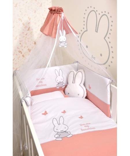 Miffy Σετ 9τ Des.62  Προίκας  Σομόν με Μεταλλικό Σίδερο Κουνουπιέρας αξίας 23€