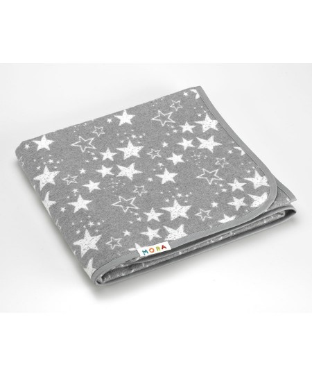 Κουβέρτα Ecology 80x110 cm Αστεράκια Γκρι MORA