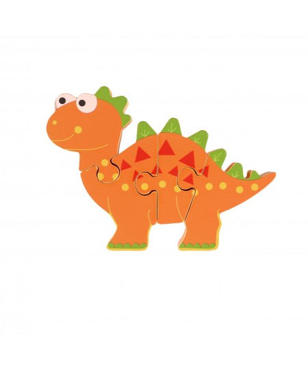 Μικρό Παζλ Stegosaurus Dinosaurs Orange Tree Toys