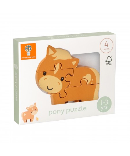 Μικρό Παζλ Αλογάκι Farmyard Orange Tree Toys
